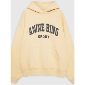 ANINE BING Harvey Sweatshirt oversized hoodie pale yellow NWT